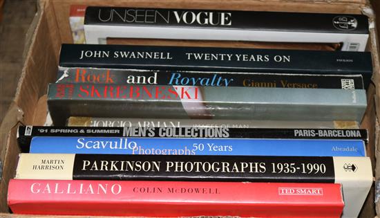Qty of mixed fashion & photography books and Greta Garbo books
